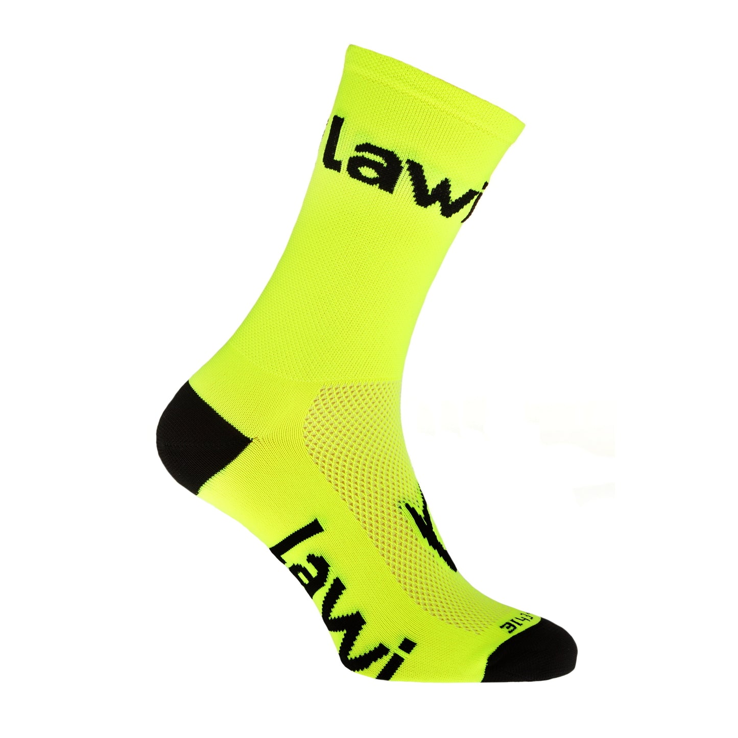 Socken ZORBIG lang Fluo Gelb/Schwarz