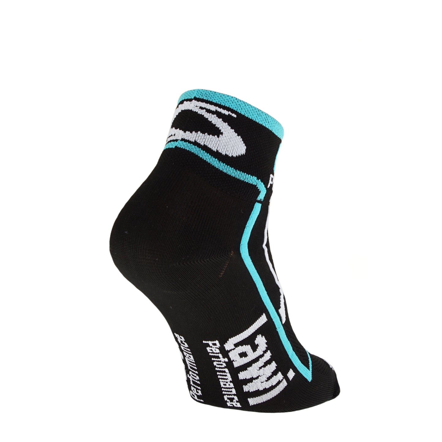 Socken PERFORMANCE Kurz SCHWARZ/TÜRKIS
