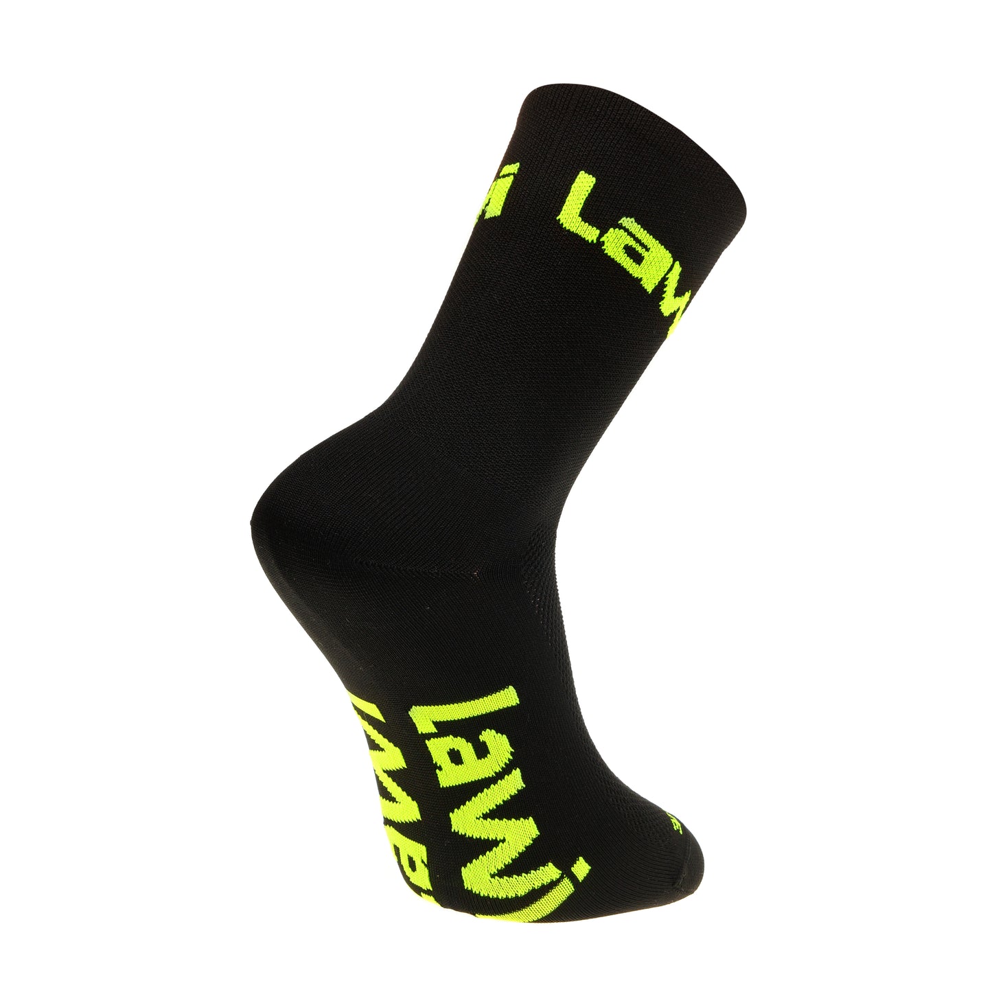 Socken ZORBIG lang Schwarz/Fluor-Gelb