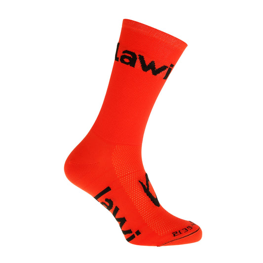 Socken ZORBIG lang rot/schwarz