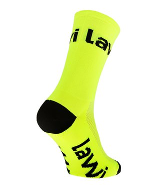 Socken ZORBIG lang Fluo Gelb/Schwarz
